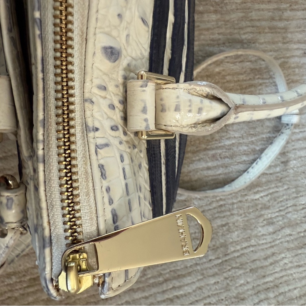 BRAHMIN Asher Suri White Corsica Purse Handbag Shoulder Bag Alligator Melbourne - Picture 13 of 17